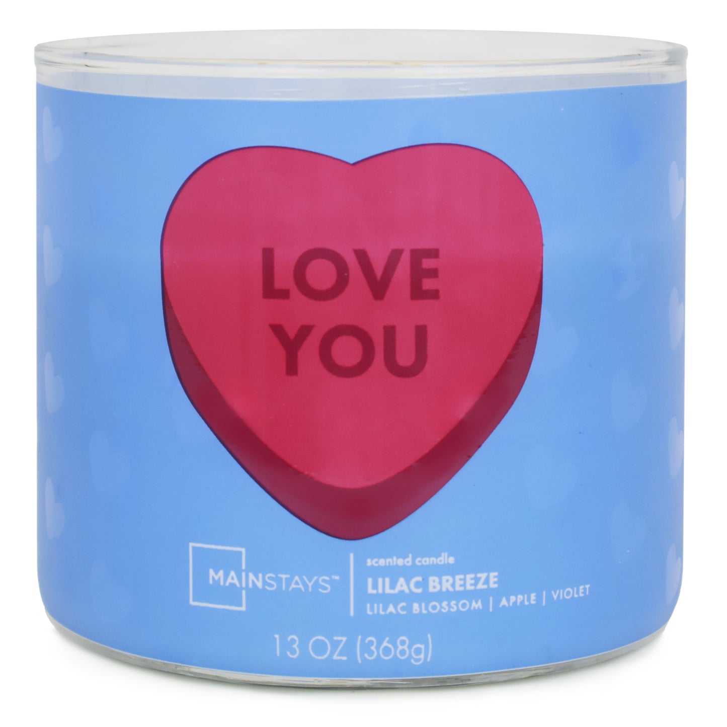 Valentines Love You 3-Wick Candle, 13-Ounce