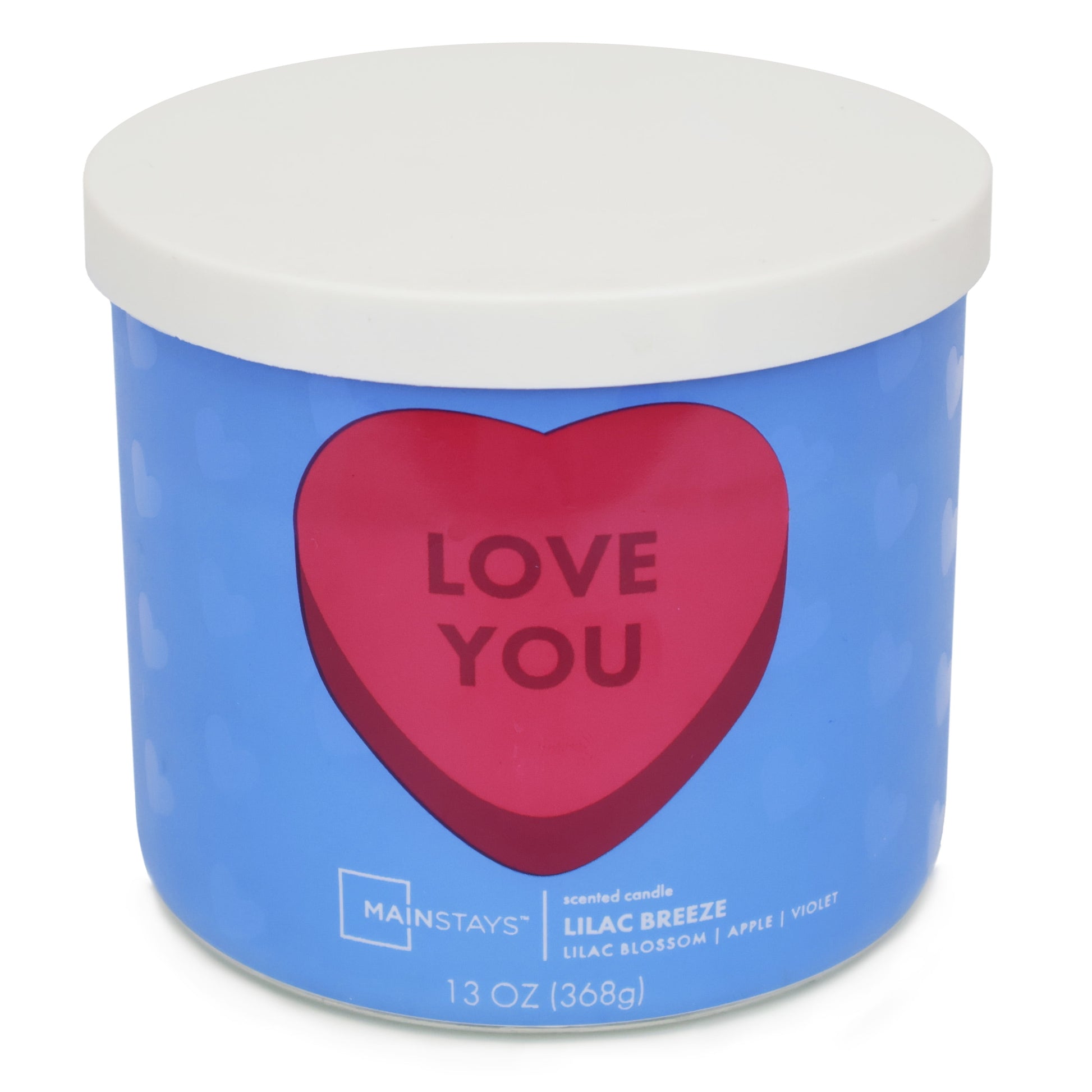 Valentines Love You 3-Wick Candle, 13-Ounce