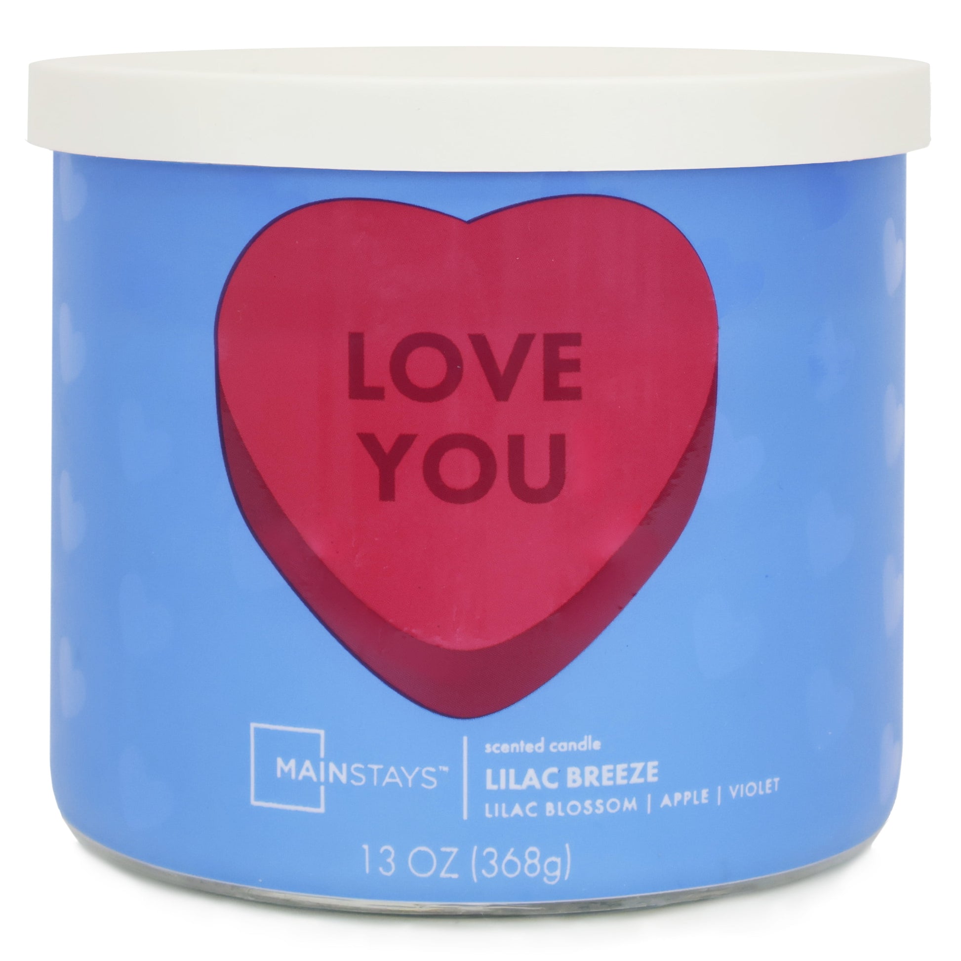 Valentines Love You 3-Wick Candle, 13-Ounce